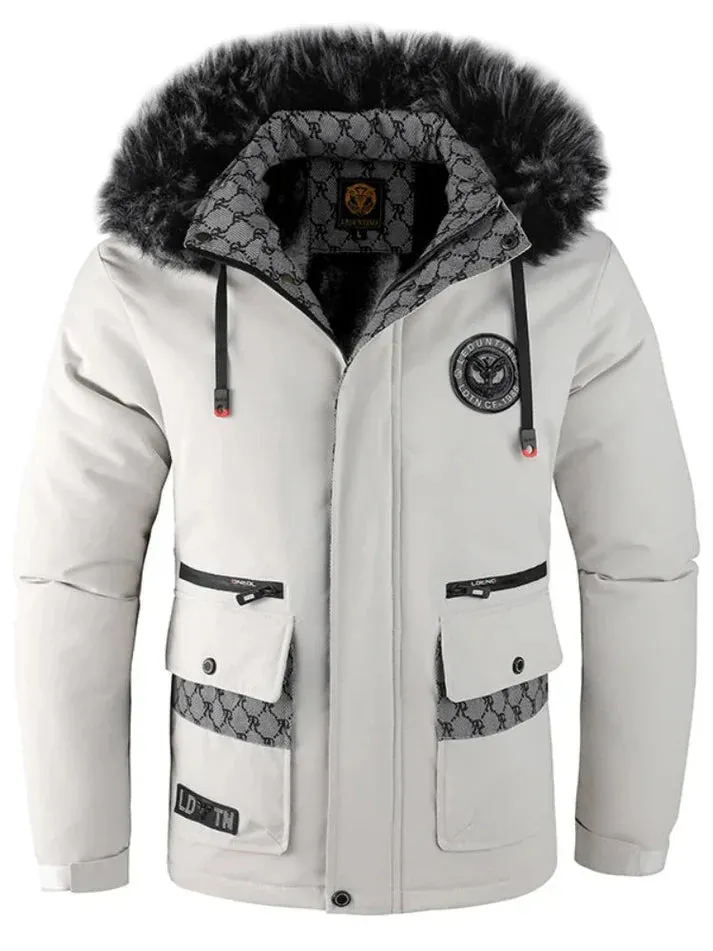 Warm hooded jackets with cozy faux fur for outdoor adventures