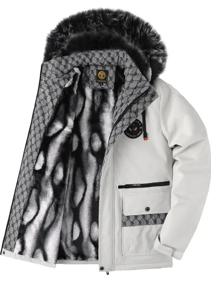 Warm hooded jackets with cozy faux fur for outdoor adventures