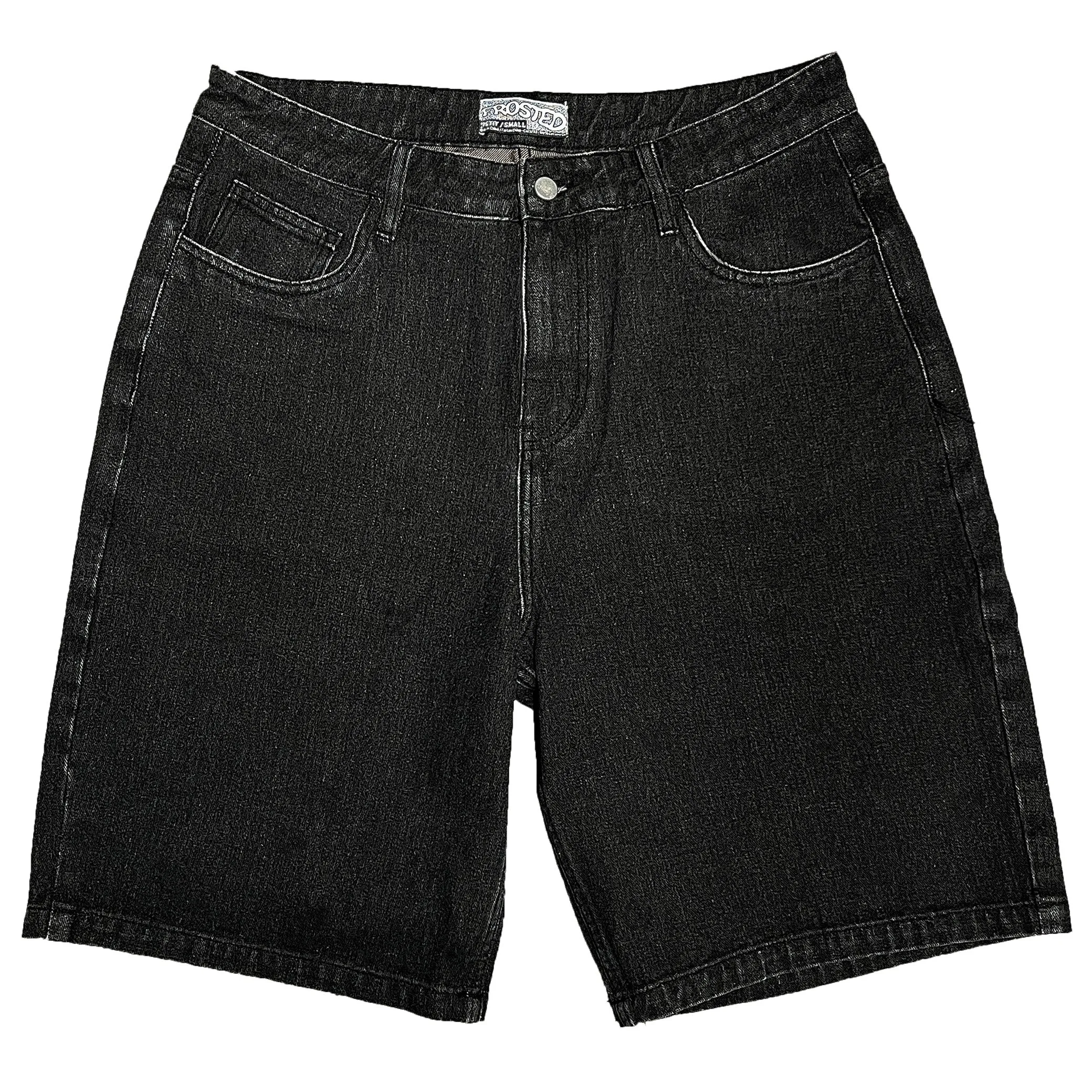 Wavy Jean Shorts Vintage Black