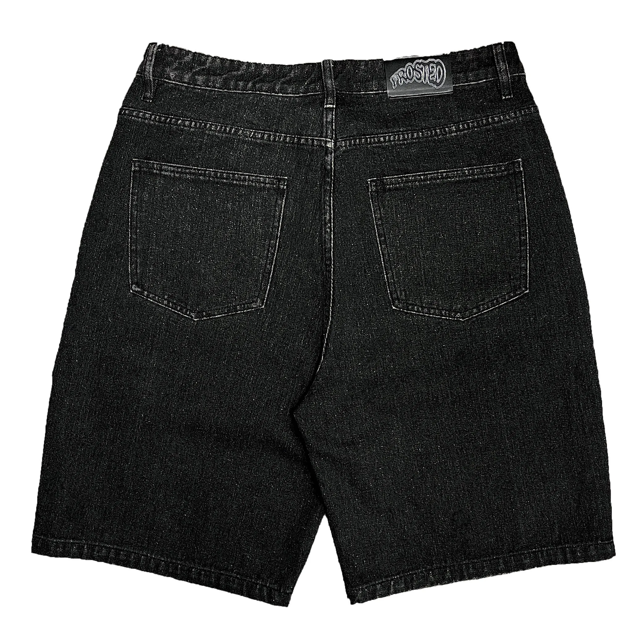 Wavy Jean Shorts Vintage Black