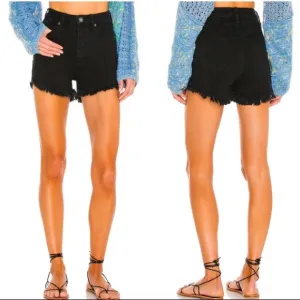 We The Free crvy vintage black shorts - Free People Black Denim Shorts size 25