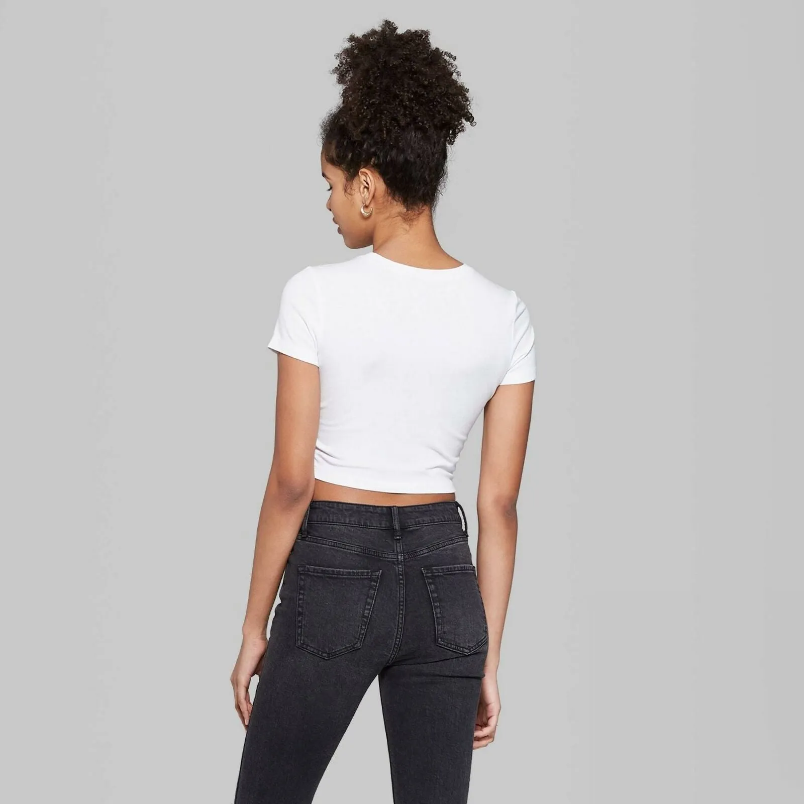 Wild Fable Women's Short Sleeve Cropped T-Shirt