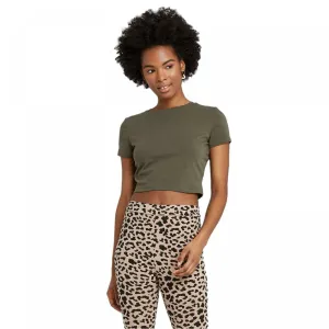 Wild Fable Women's Short Sleeve Cropped T-Shirt
