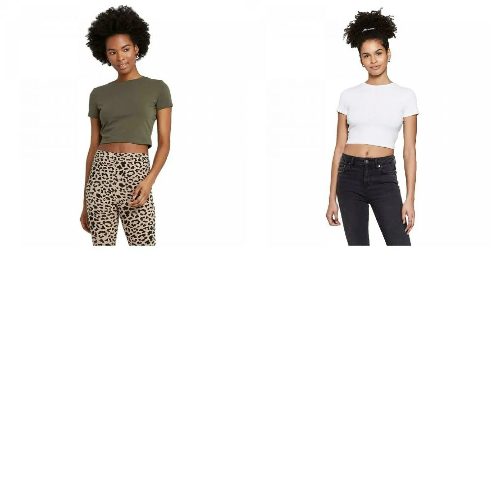 Wild Fable Women's Short Sleeve Cropped T-Shirt