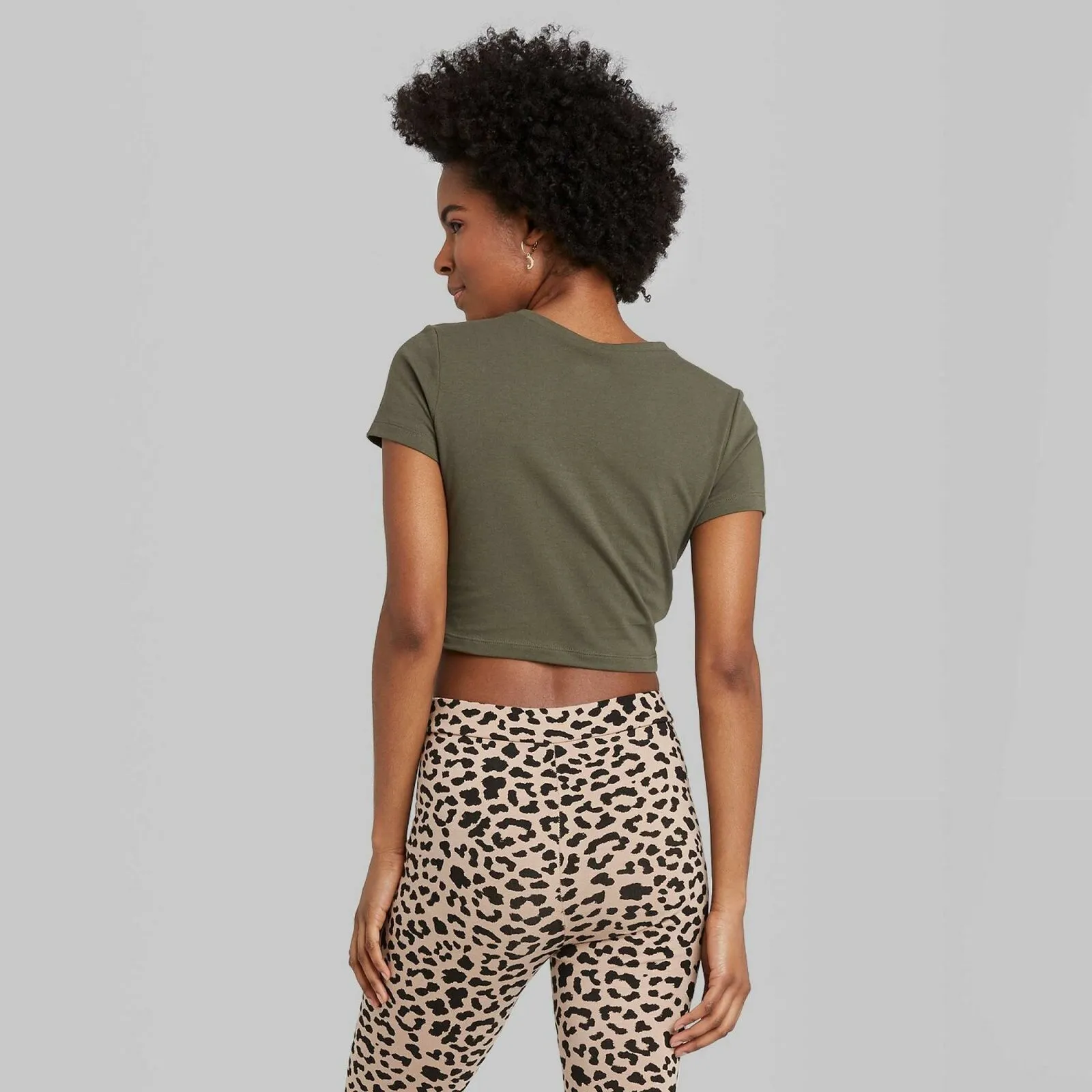 Wild Fable Women's Short Sleeve Cropped T-Shirt