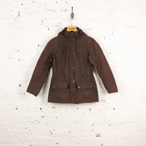 Women's Barbour Faye Drawstring Wax Jacket - Brown - Women's S