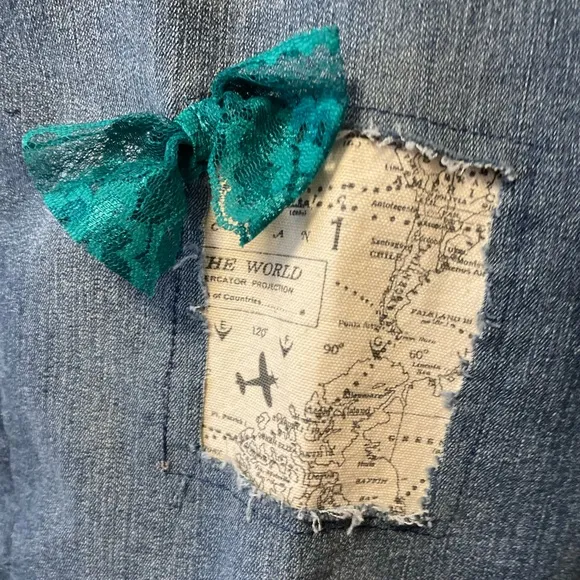 Women’s High Waist Dragon Fly Shorts Adjustable Style &amp; Co Tattered Cuffed Sz 16
