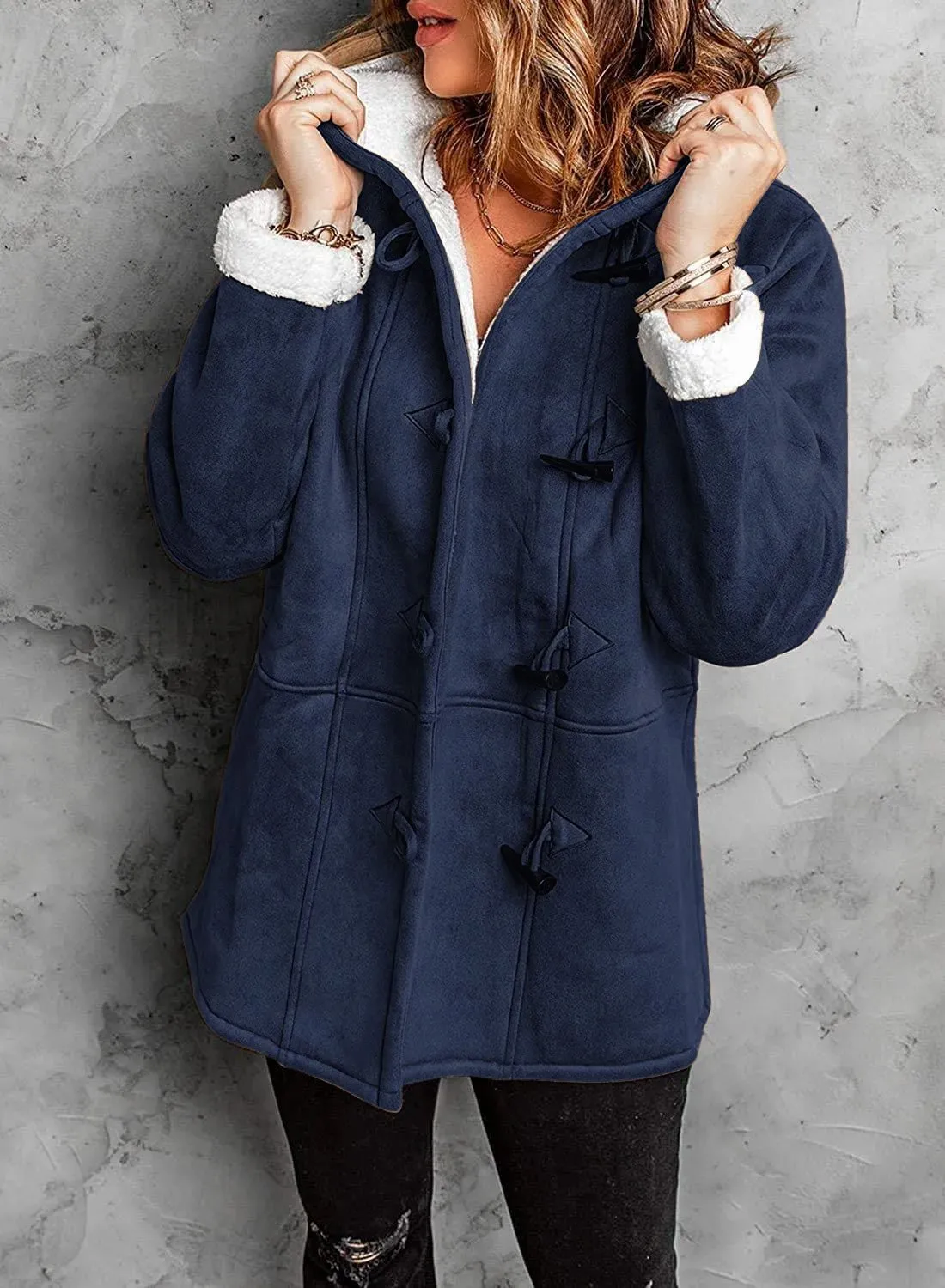 Women's hooded fleece jacket, Melanie: warm and cozy