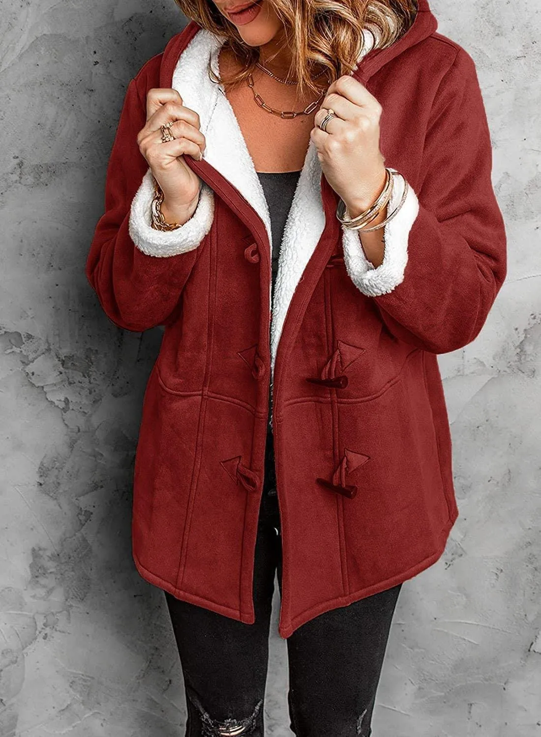 Women's hooded fleece jacket, Melanie: warm and cozy