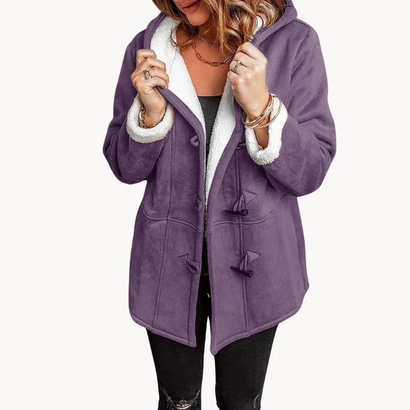 Women's hooded fleece jacket, Melanie: warm and cozy