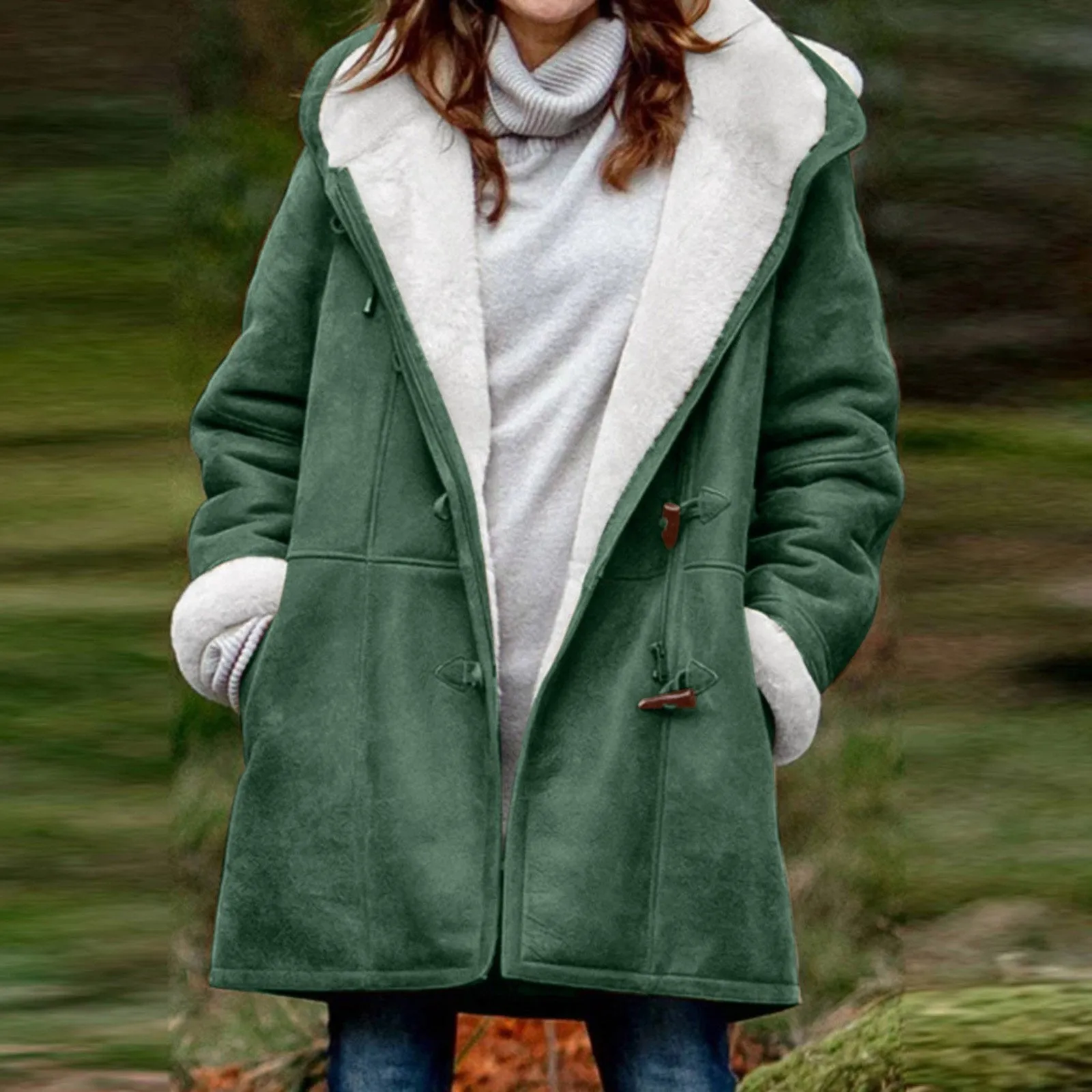 Women's hooded fleece jacket, Melanie: warm and cozy