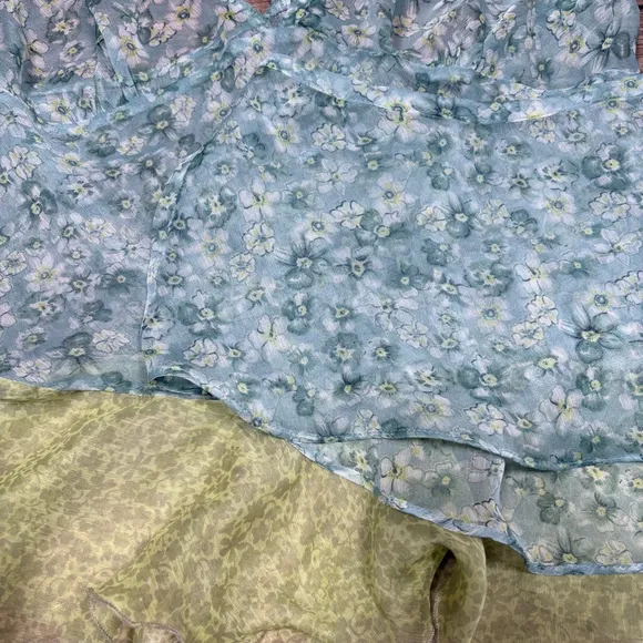Y2K Victoria's Secret Lingerie Cami Set Size M Blue Floral