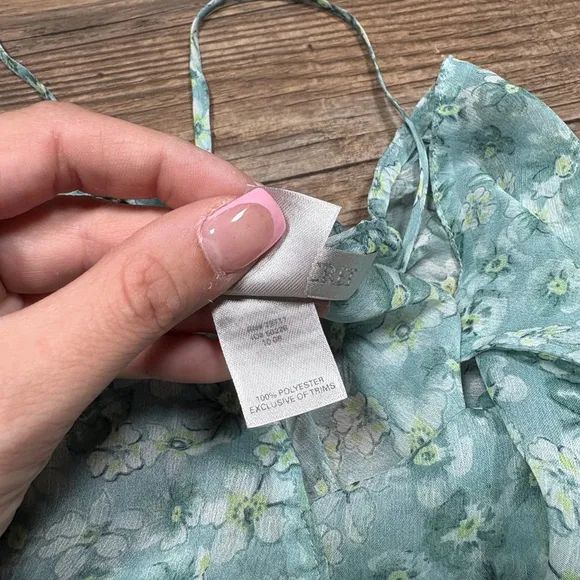 Y2K Victoria's Secret Lingerie Cami Set Size M Blue Floral